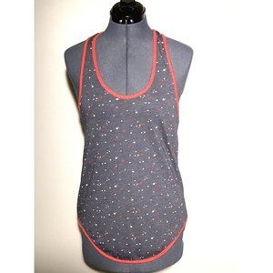 NWT Alternative Earth Racerback American Dot Hthr Navy Red Sleeveless Top Sz M